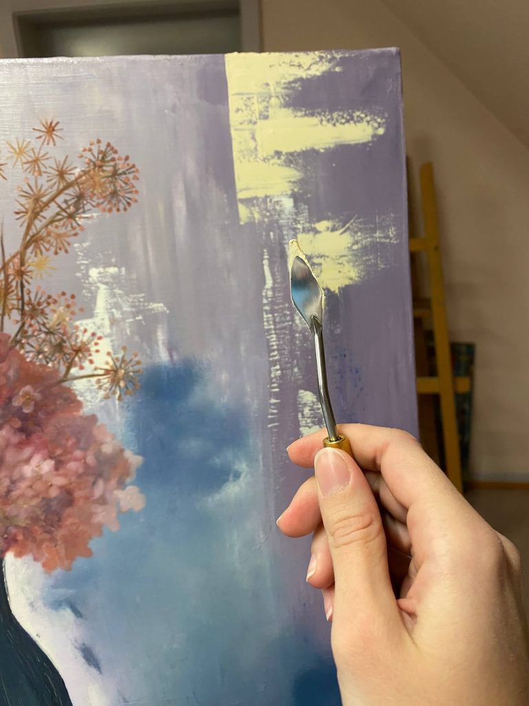 peinture huile au couteau