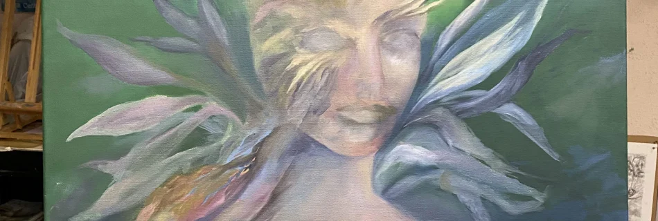 portrait tableau femme arbre