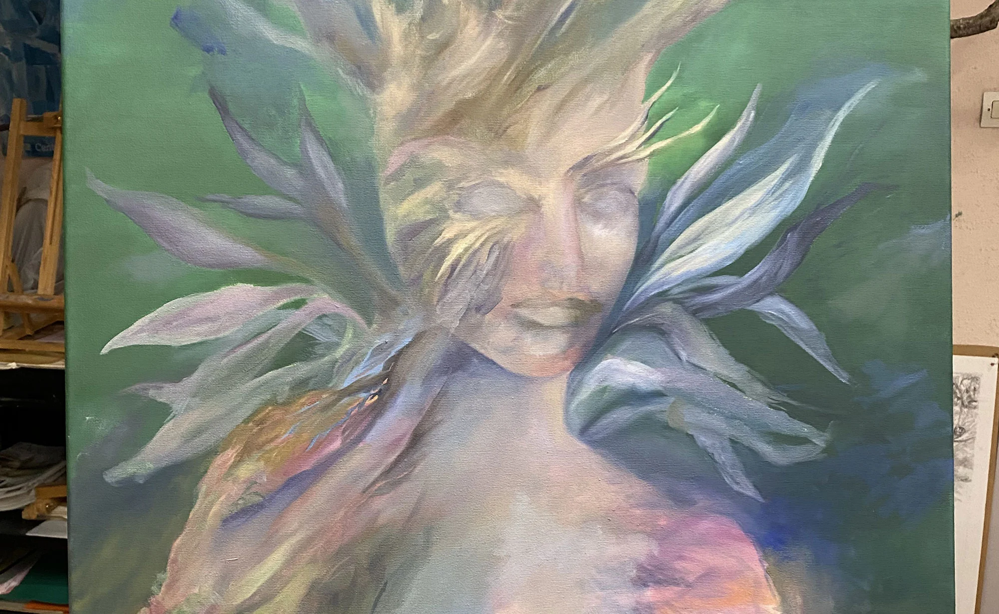 portrait tableau femme arbre