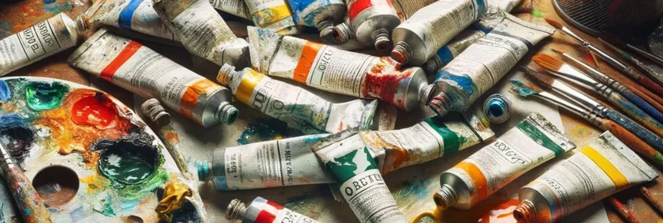 tubes sales peinture à l'huile