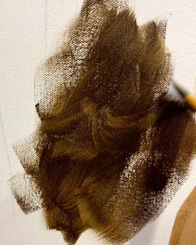application de peinture vue en gros plan