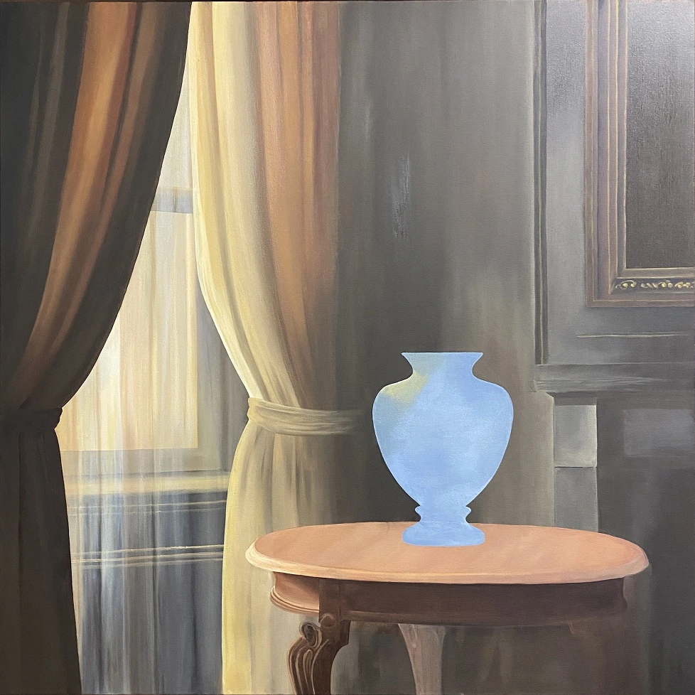 Toile vase et fenêtre bien avancée