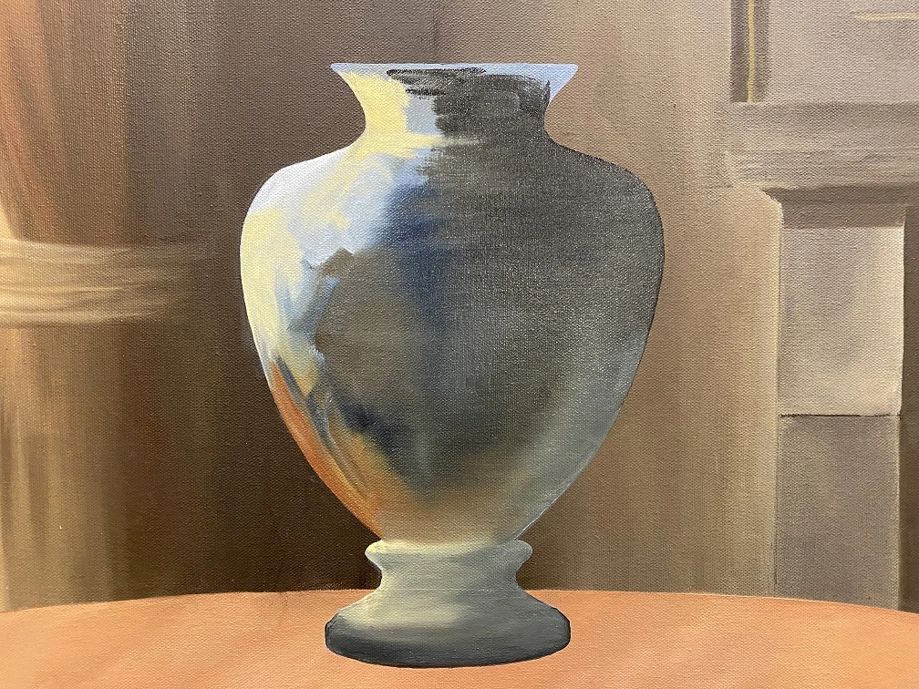 Vase en train d'être peint